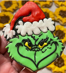 Grinch Face Cookie