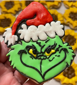 Grinch Face Cookie